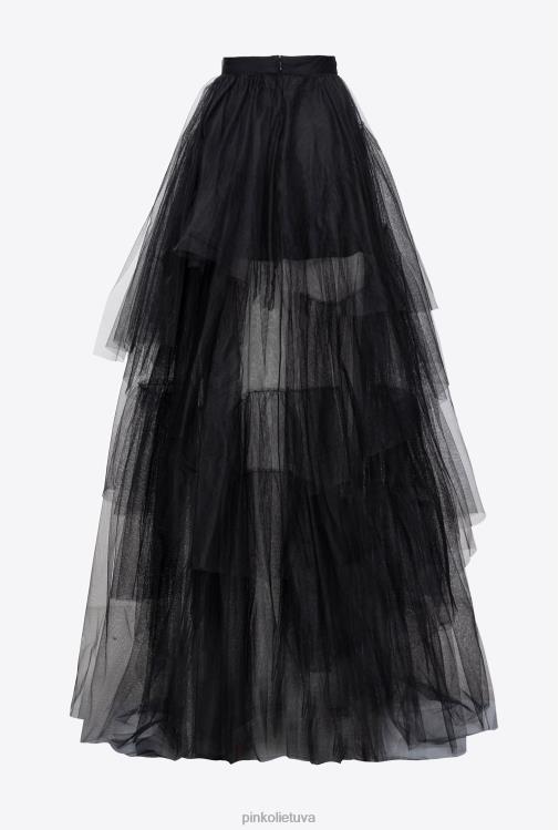 vidutinio blauzdos ilgio sijonai | DH06P812 tiulio sijonas Pinko limuzinas juodas