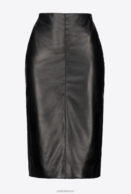 vidutinio blauzdos ilgio sijonai | DH06P916 dviejų medžiagų sijonas iki blauzdos Pinko limuzinas juodas