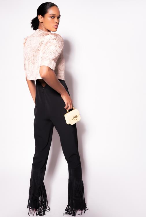 laisvalaikio švarkai | DH06P595 lame žakardinis gūžteli pečiais Pinko gelsvai rudos smėlio spalvos