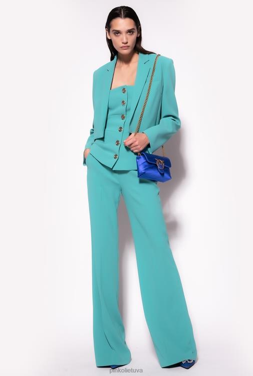 laisvalaikio švarkai | DH06P602 ištemptas krepinis spencer švarkas Pinko mėlyna