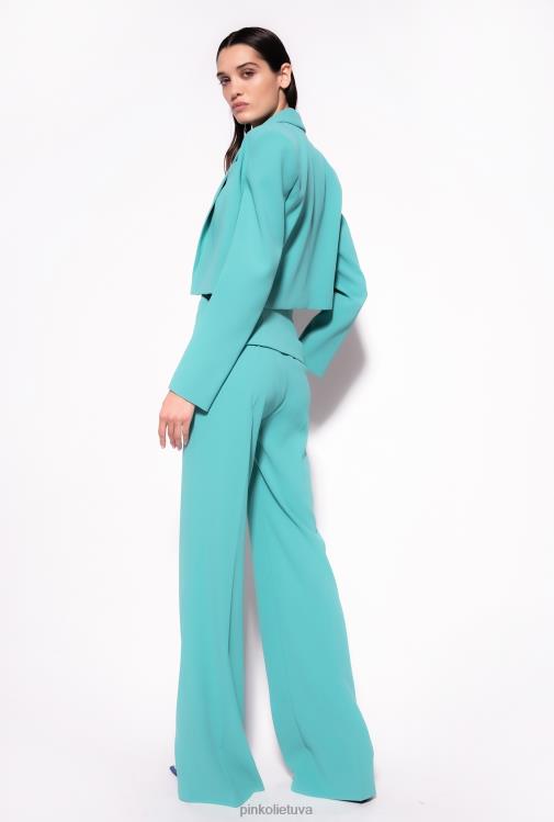 laisvalaikio švarkai | DH06P602 ištemptas krepinis spencer švarkas Pinko mėlyna