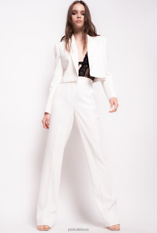 laisvalaikio švarkai | DH06P630 poli crepe spencer striukė Pinko pieno baltumo