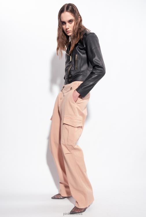 laisvalaikio švarkai | DH06P833 Nappa odinė dviratininko striukė Pinko limuzinas juodas