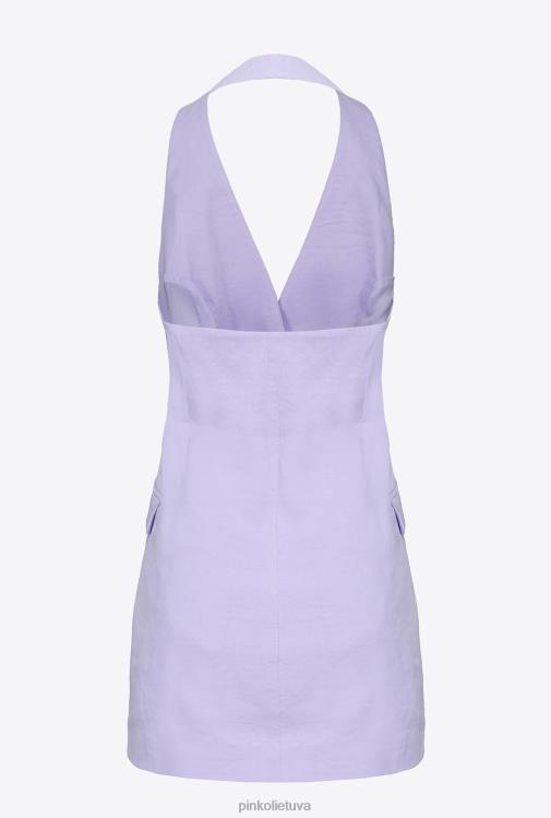 paltai | DH06P113 ilga lininė liemenė Pinko šviesi orchidėja