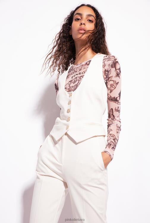 paltai | DH06P559 trumpa techninio audinio liemenė Pinko rožinis dūmas baltas