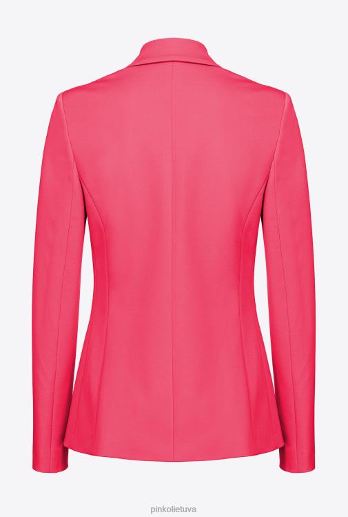 švarkai | DH06P568 švarkas su brangakmeniais sagomis Pinko aviečių raudonumo