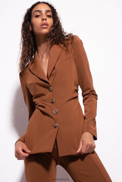 švarkai | DH06P576 plonas techninio audinio švarkas Pinko rudasis - taksas