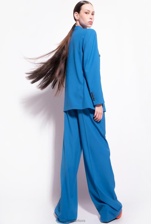 švarkai | DH06P582 vilnonio audinio švarkas Pinko direktorius mėlynas