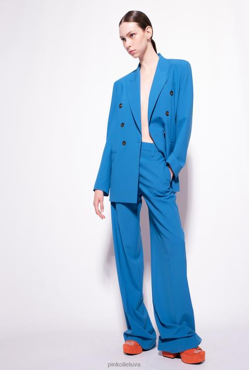 švarkai | DH06P582 vilnonio audinio švarkas Pinko direktorius mėlynas