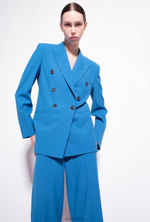 švarkai | DH06P582 vilnonio audinio švarkas Pinko direktorius mėlynas