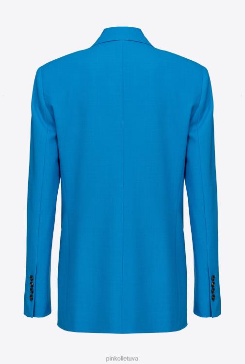 švarkai | DH06P582 vilnonio audinio švarkas Pinko direktorius mėlynas