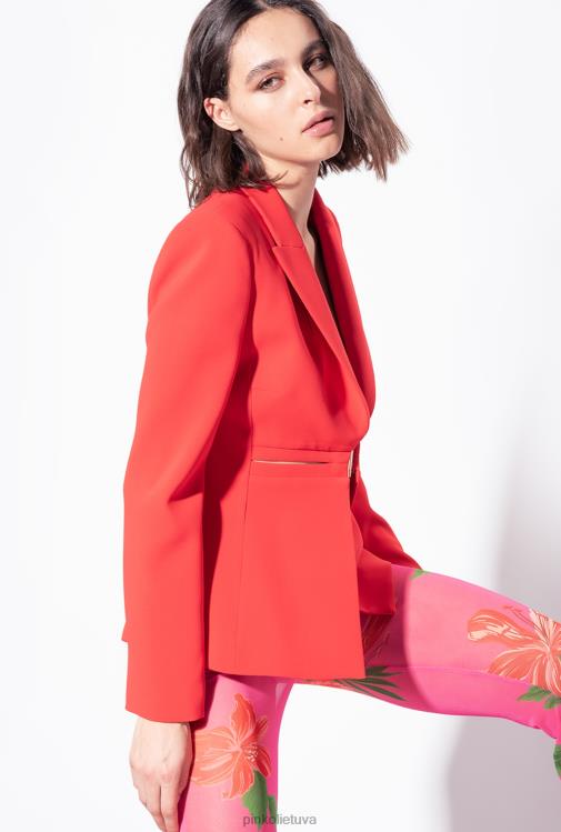 švarkai | DH06P585 elegantiškas tamprus švarkas Pinko 1 formulė raudona