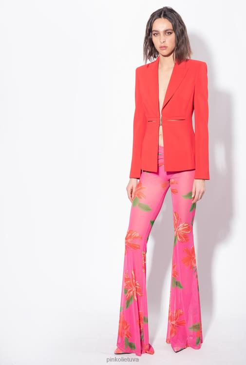 švarkai | DH06P585 elegantiškas tamprus švarkas Pinko 1 formulė raudona