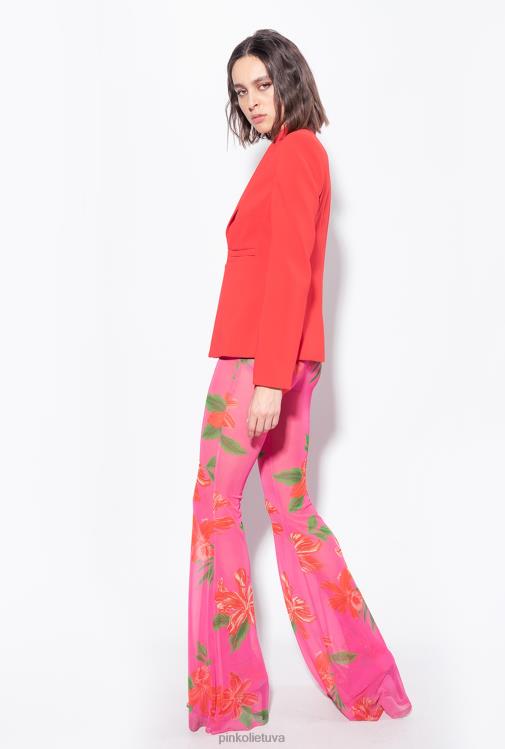 švarkai | DH06P585 elegantiškas tamprus švarkas Pinko 1 formulė raudona