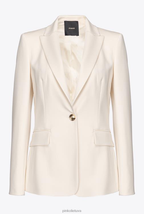 švarkai | DH06P588 vienaeilis švarkas Pinko rožinis dūmas baltas