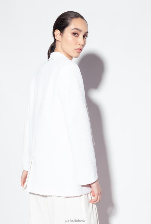 švarkai | DH06P617 galleria švarkas su blizgučiais Pinko beveik baltas