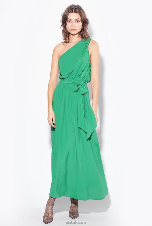 ilgos suknelės | DH06P10 marokaino krepinė suknelė ant vieno peties Pinko amazonė