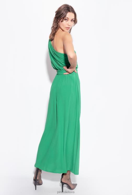 ilgos suknelės | DH06P10 marokaino krepinė suknelė ant vieno peties Pinko amazonė