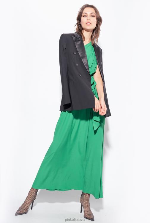 ilgos suknelės | DH06P10 marokaino krepinė suknelė ant vieno peties Pinko amazonė