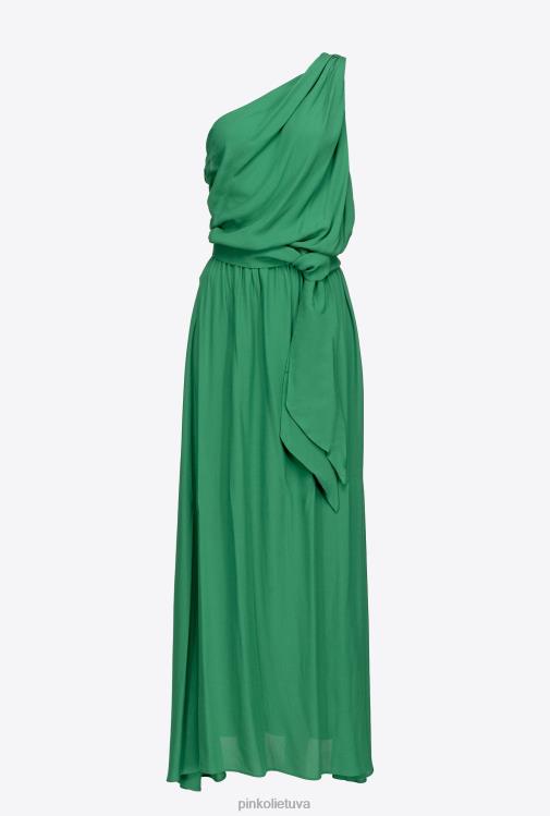 ilgos suknelės | DH06P10 marokaino krepinė suknelė ant vieno peties Pinko amazonė