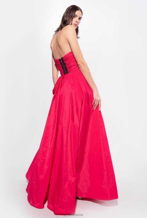 ilgos suknelės | DH06P133 ilga taft suknelė Pinko aviečių rožinė