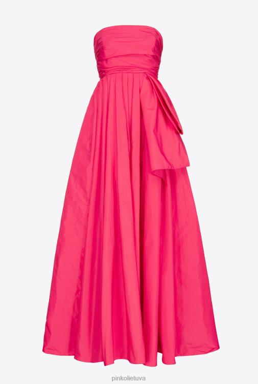 ilgos suknelės | DH06P133 ilga taft suknelė Pinko aviečių rožinė