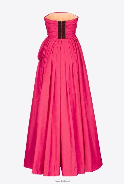 ilgos suknelės | DH06P133 ilga taft suknelė Pinko aviečių rožinė
