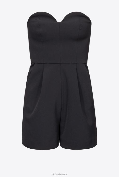 ilgos suknelės | DH06P135 dviejų dalių suknelė su žaidimų kostiumu Pinko juoda/fuksija