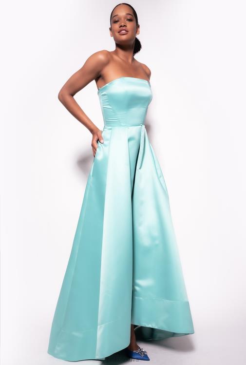 ilgos suknelės | DH06P191 elegantiška hercogienės suknelė Pinko nilo mėlyna