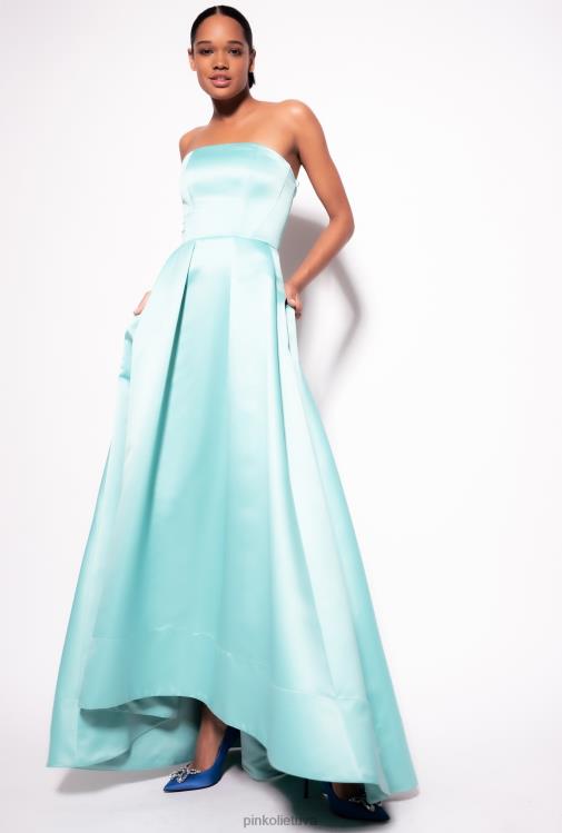 ilgos suknelės | DH06P191 elegantiška hercogienės suknelė Pinko nilo mėlyna