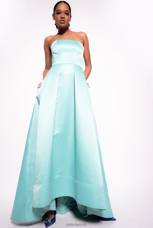 ilgos suknelės | DH06P191 elegantiška hercogienės suknelė Pinko nilo mėlyna