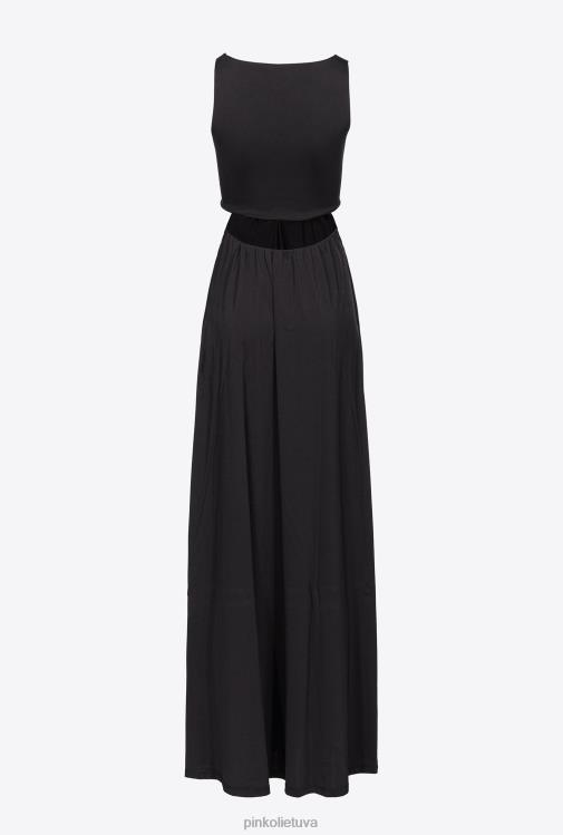ilgos suknelės | DH06P35 ilga suknele su metaline detale Pinko limuzinas juodas