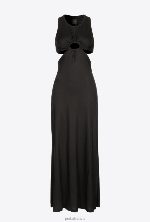 ilgos suknelės | DH06P5 ilga suknelė su iškirptomis detalėmis Pinko limuzinas juodas