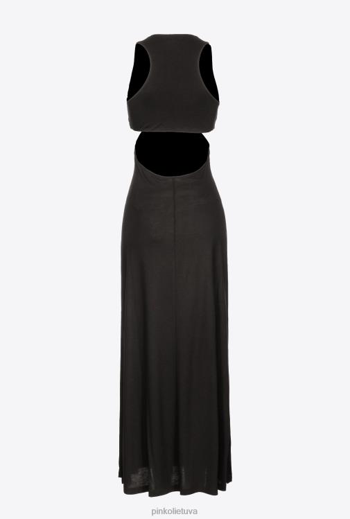 ilgos suknelės | DH06P5 ilga suknelė su iškirptomis detalėmis Pinko limuzinas juodas
