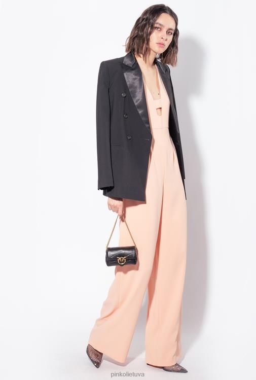 kombinezonai ir marškinėliai | DH06P107 kombinezonas su gėlių sage Pinko dulkėta rožinė