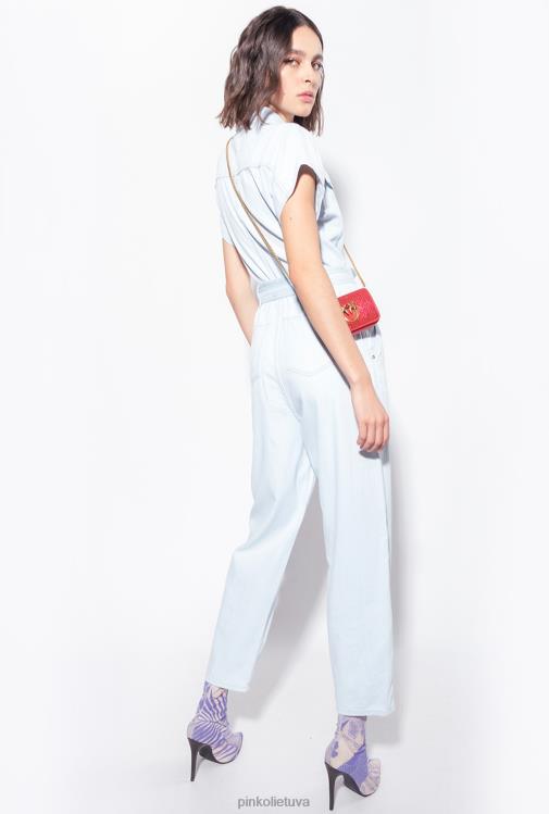 kombinezonai ir marškinėliai | DH06P129 lengvas džinsinis kombinezonas Pinko lengvas balinimo plovimas