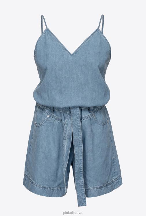 kombinezonai ir marškinėliai | DH06P152 plaukiojantis džinsinis kostiumas Pinko lengvas plovimas