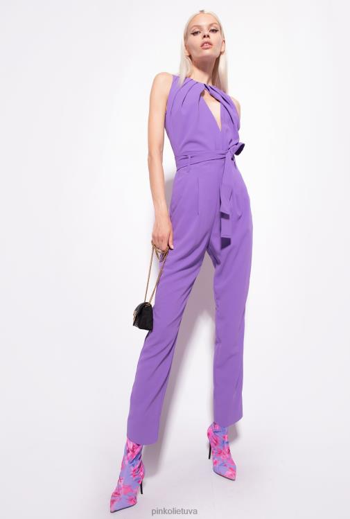 kombinezonai ir marškinėliai | DH06P85 kombinezonas su iškirpte priekyje Pinko levandų alyvinė