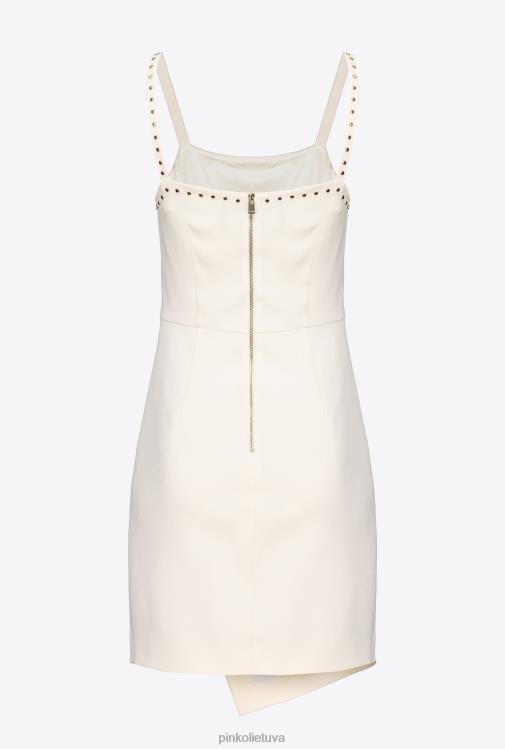 trumpos suknelės | DH06P109 mini suknele su smeigtukais Pinko rožinis dūmas baltas