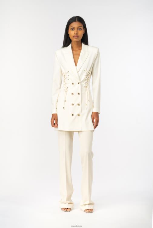 trumpos suknelės | DH06P125 suvarstoma bliuzoninė suknelė Pinko rožinis dūmas baltas