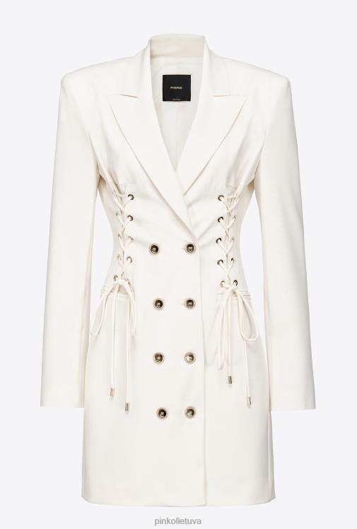 trumpos suknelės | DH06P125 suvarstoma bliuzoninė suknelė Pinko rožinis dūmas baltas