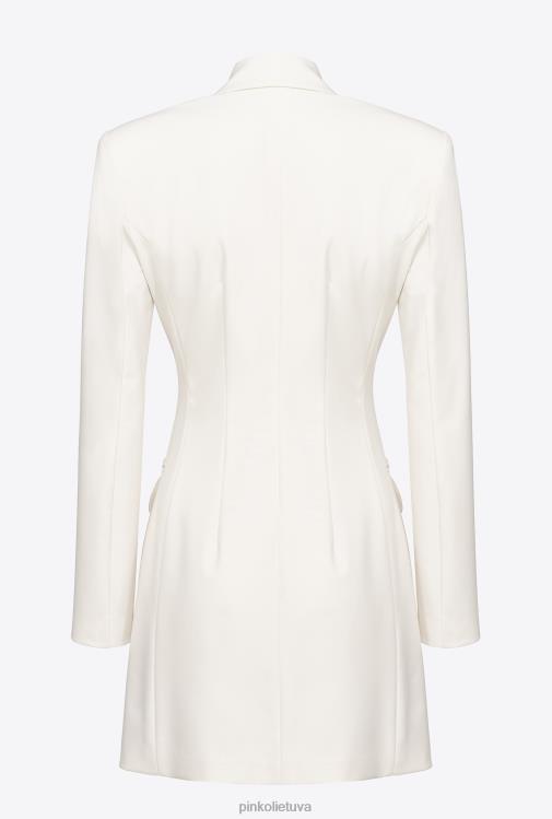 trumpos suknelės | DH06P125 suvarstoma bliuzoninė suknelė Pinko rožinis dūmas baltas