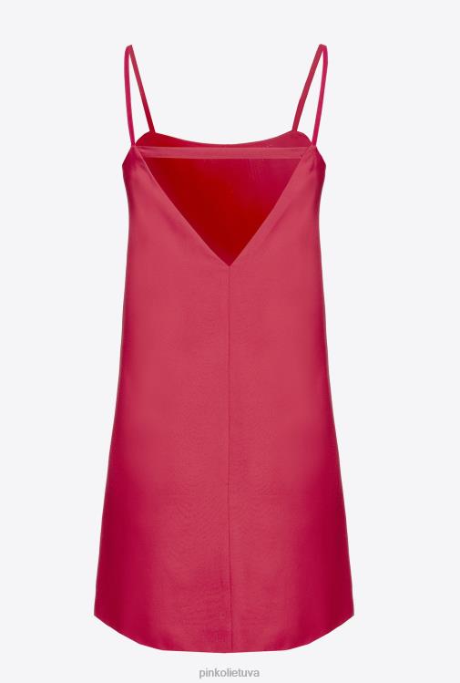 trumpos suknelės | DH06P134 mini suknelė su stačiakampiais blizgučiais Pinko aviečių raudonumo