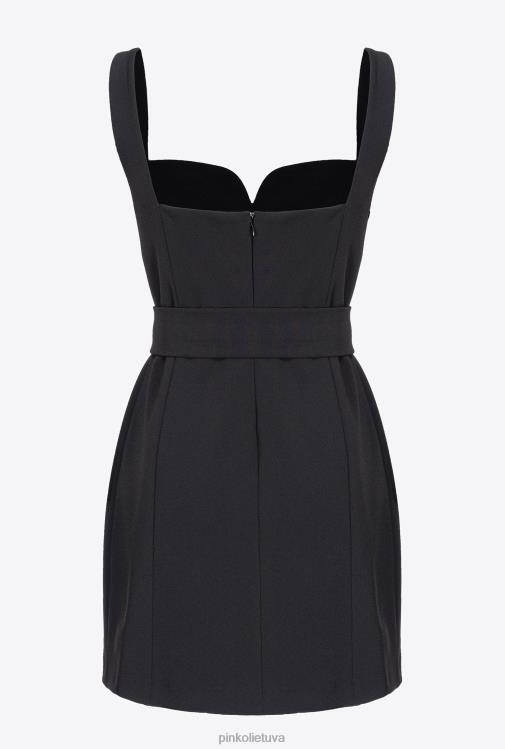 trumpos suknelės | DH06P13 mini suknele su dirželiu Pinko limuzinas juodas