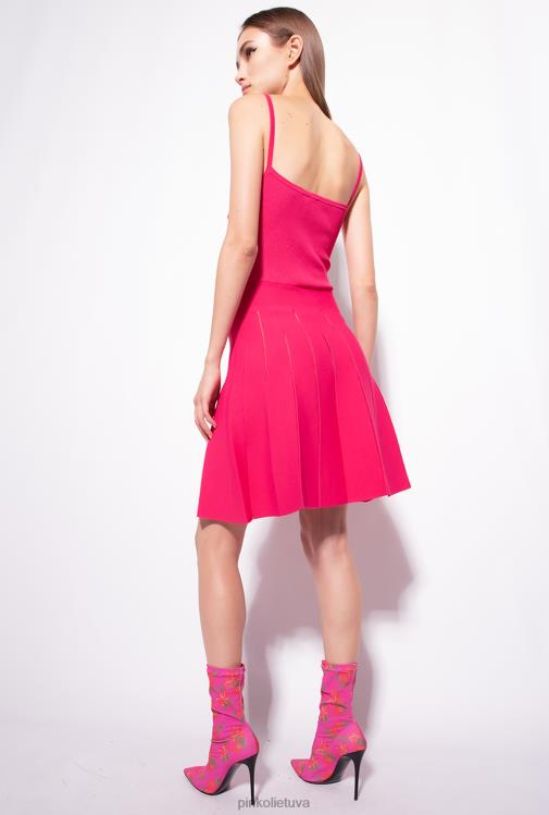 trumpos suknelės | DH06P146 megzta mini suknele Pinko aviečių raudonumo