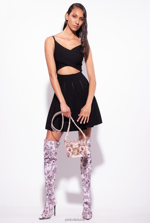 trumpos suknelės | DH06P147 megzta mini suknele Pinko limuzinas juodas