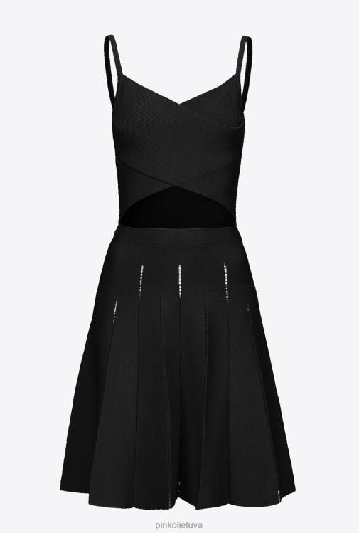 trumpos suknelės | DH06P147 megzta mini suknele Pinko limuzinas juodas