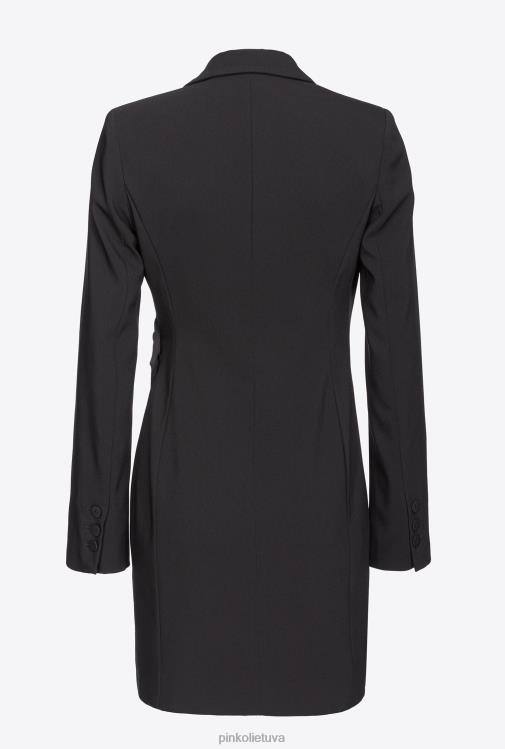 trumpos suknelės | DH06P149 satino švarko suknelė Pinko limuzinas juodas