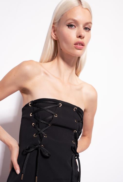 trumpos suknelės | DH06P14 mini suknele su raišteliu Pinko limuzinas juodas