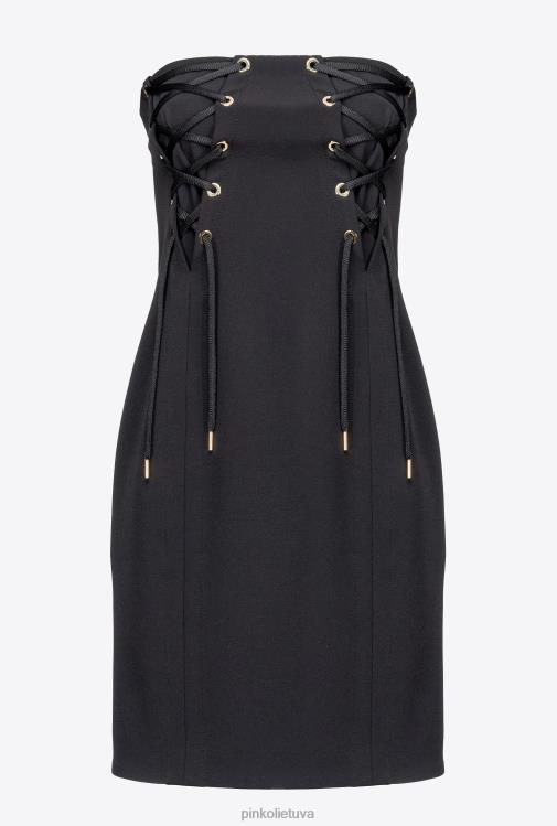 trumpos suknelės | DH06P14 mini suknele su raišteliu Pinko limuzinas juodas